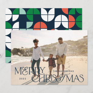 Farbenfrohe helle Foto Weihnachtsgeometrie Feiertagskarte