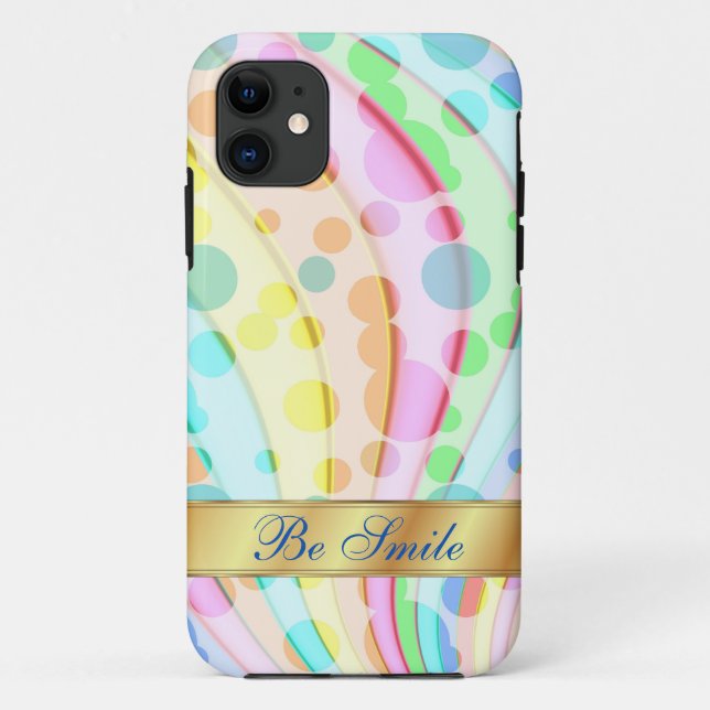 Farbenfrohe helle Kreis iPhone Case (Rückseite)