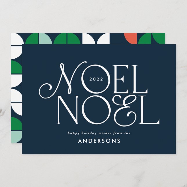 Farbenfrohe helle Weihnachten Weihnachtsgeometrie  (Vorne/Hinten)