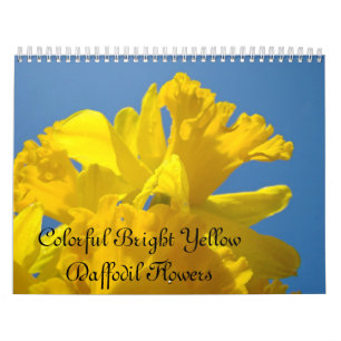 Farbenfrohe hellgelbe affodische Blume Kalender