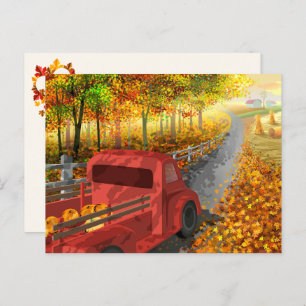 Farbenfrohe Herbst/Herbst-Landschaft  Postkarte