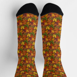 Farbenfrohe Herbstbänke, abstraktes Design Socken