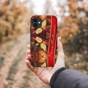 Farbenfrohe Herbstblätter iPhone Case