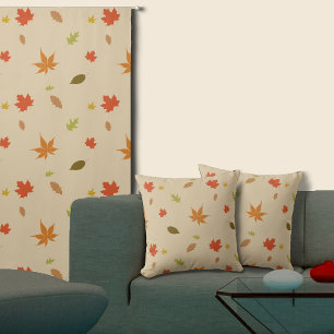 Farbenfrohe Herbstblätter Kissen