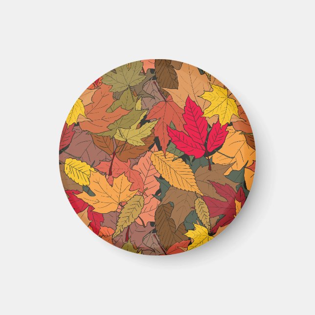 Farbenfrohe Herbstblätter Magnet (Vorne)