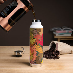 Farbenfrohe Herbstblätter Trinkflasche