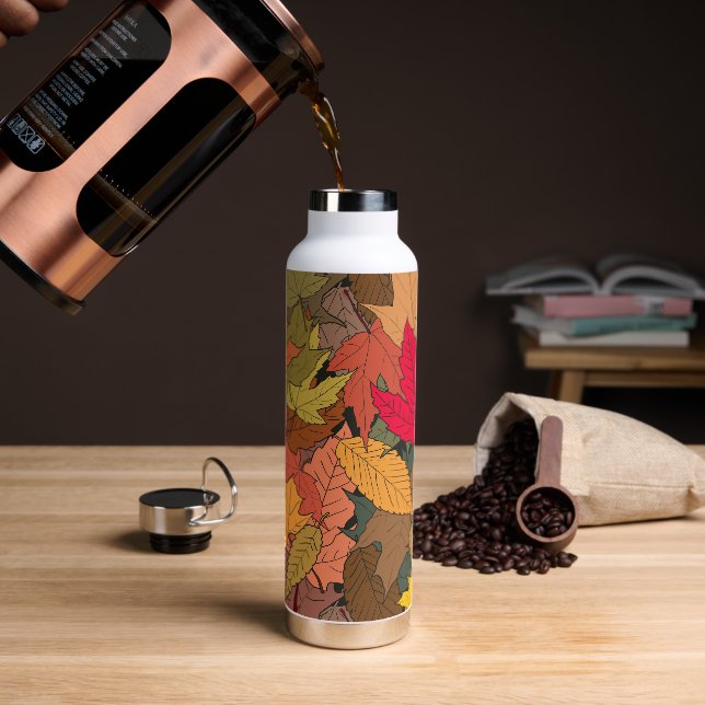 Farbenfrohe Herbstblätter Trinkflasche (Kaffee)