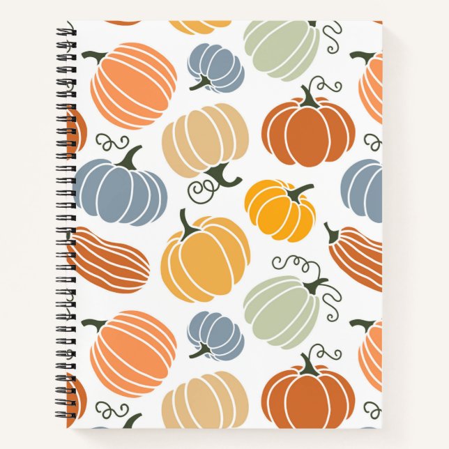 Farbenfrohe Herbstkuppeln Muster Notizbuch (Vorderseite)