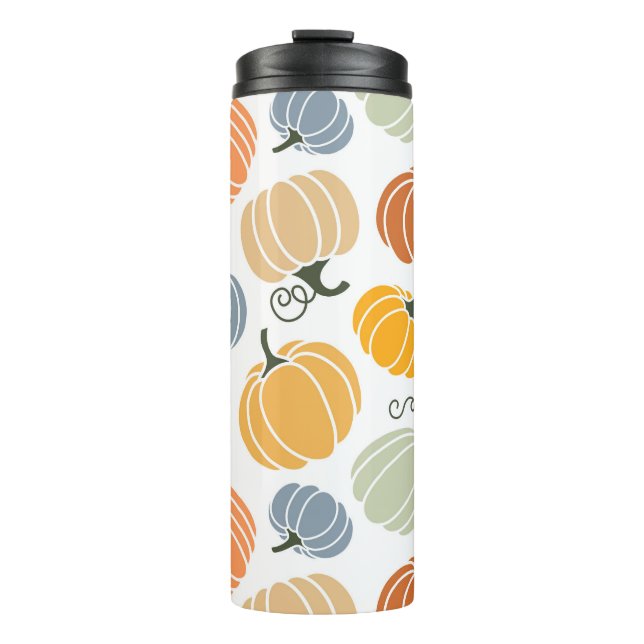 Farbenfrohe Herbstkuppeln Muster Thermosbecher (Vorderseite)