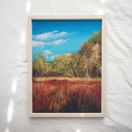 Farbenfrohe Herbstlandschaft Kunst, Dichtung und M Poster