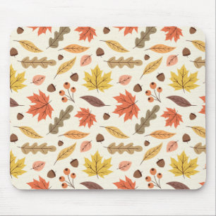 Farbenfrohe Herbstleaf-Fallmuster Mousepad