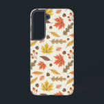 Farbenfrohe Herbstleaf-Fallmuster Samsung Galaxy Hülle<br><div class="desc">Dieses Design zeigt ein lebhaftes Herbstmotiv mit einer Vielzahl von bunten Blätter und Eichen. Der Hintergrund ist eine hellcremefarbene Farbe mit subtilen Fesseln, die dem Design Textur und Tiefe verleihen. Das Muster umfasst Blätter aus Ahorn in lebhaften Rot-, Gelb- und Orangetönen, sowie andere Blätter in warmen Braun, gedämpften Grüntönen und...</div>
