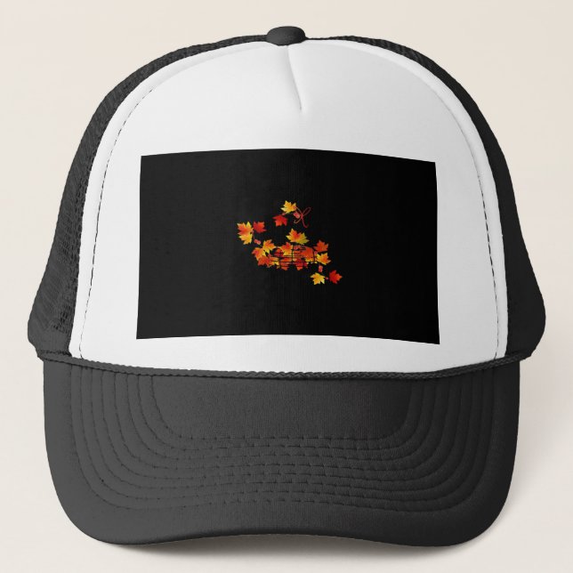 Farbenfrohe Herbstleaves Truckerkappe (Vorderseite)