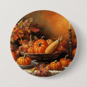 Farbenfrohe Herbstpumpen Button