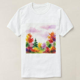 Farbenfrohe Herbstszene T-Shirt