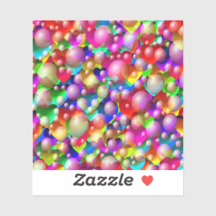 Farbenfrohe Herzen Aufkleber