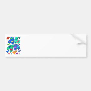 Farbenfrohe Herzen Autoaufkleber