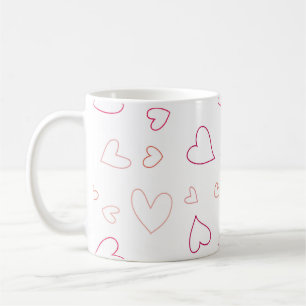 Farbenfrohe Herzen Kaffeetasse