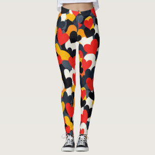 Farbenfrohe Herzen Leggings