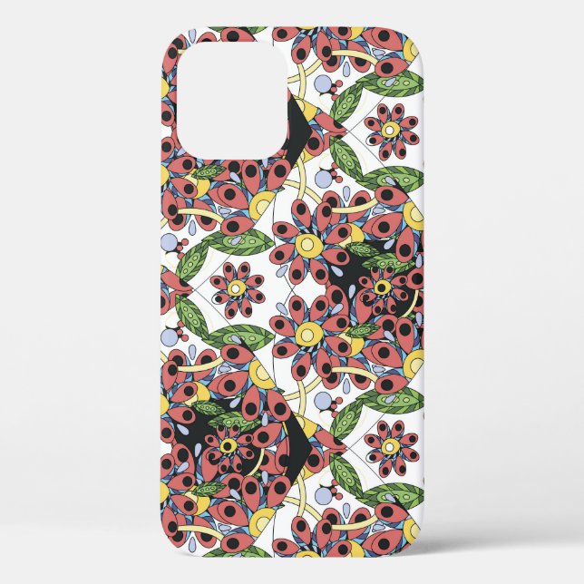 Farbenfrohe Herzen, nahtlos romantisches Muster. Case-Mate iPhone Hülle (Rückseite)