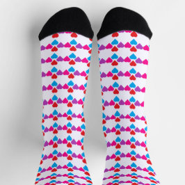 Farbenfrohe Herzen Socken