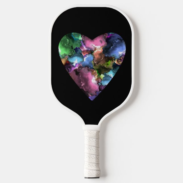 Farbenfrohe Herzklammerung Paddle Game (Vorderseite)
