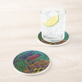 Farbenfrohe Herzmosaik Getränkeuntersetzer