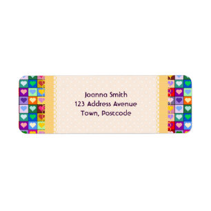 Farbenfrohe Herzplätze