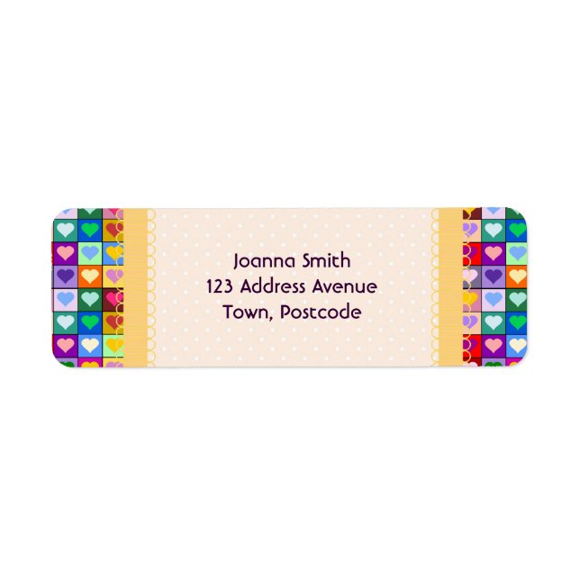 Farbenfrohe Herzplätze (Vorne)