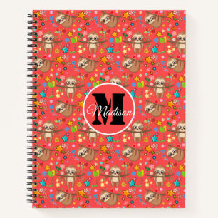 Farbenfrohe Herzsterne Latte Muster Personalisiert Notizbuch