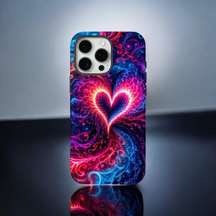 Farbenfrohe Herzwirbel iPhone 16 Pro Max Hülle