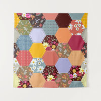 Farbenfrohe Hexagon-Blume, die Design verlassen