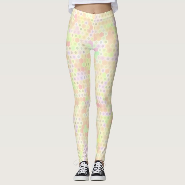 Farbenfrohe Hexagon Leggings (Vorderseite)