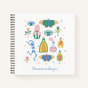 Farbenfrohe Hexenzaubertrank Personalisiert Notizbuch