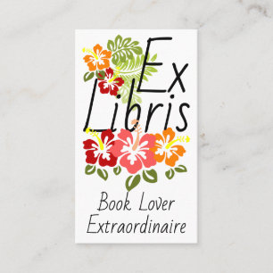 Farbenfrohe Hibiskus Lover Visitenkarte