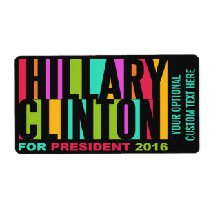 Farbenfrohe Hillary Clinton 2016 Aufkleber