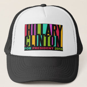 Farbenfrohe Hillary Clinton 2016 Hats Truckerkappe