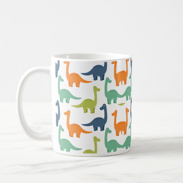 Farbenfrohe Hintergrundbilder Dinosaurier Kinder Kaffeetasse (Links)