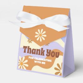 Farbenfrohe Hippie Blume Retro Groovy Sweet 16 Geschenkschachtel