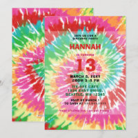 Farbenfrohe Hippie Gefärbte Krawatte Spaß Geburtst