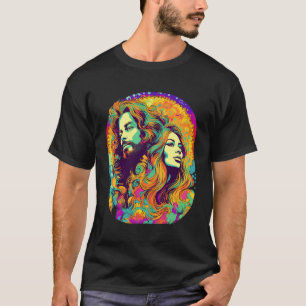 Farbenfrohe Hippies im Weltraum - Coole Design-Spa T-Shirt