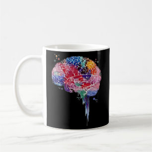 Farbenfrohe Hirnforschung und Naturwissenschaften  Kaffeetasse