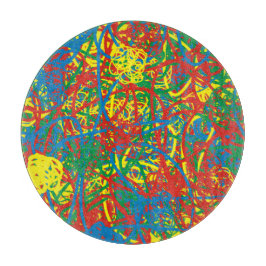 Farbenfrohe Hitzewallungen mehrfarbige Splash Rege Schneidebrett