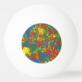 Farbenfrohe Hitzewallungen mehrfarbige Splash Rege Tischtennisball