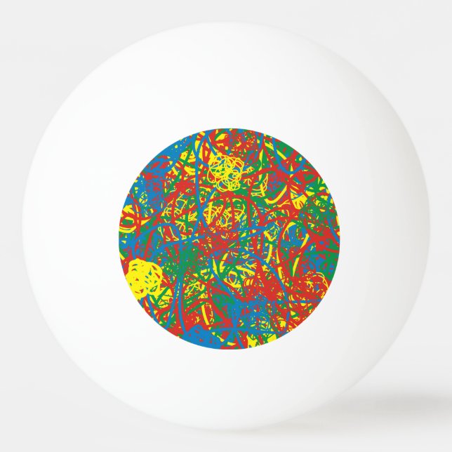 Farbenfrohe Hitzewallungen mehrfarbige Splash Rege Tischtennisball (Vorderseite)