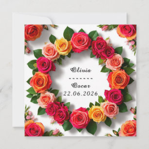 Farbenfrohe Hochzeit Blumenreath