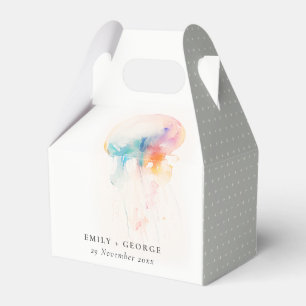 Farbenfrohe Hochzeit der Quallenvögel Geschenkschachtel