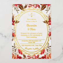 Farbenfrohe Hochzeit Moderner botanischer Blumenga