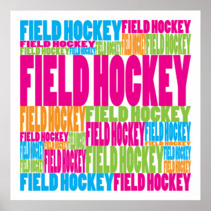 Farbenfrohe Hockey Poster