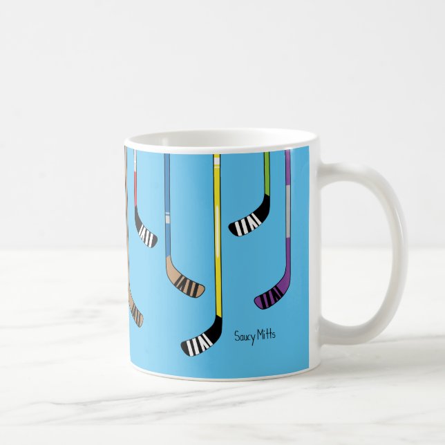 Farbenfrohe Hockeyschläger Kaffeetasse (Rechts)